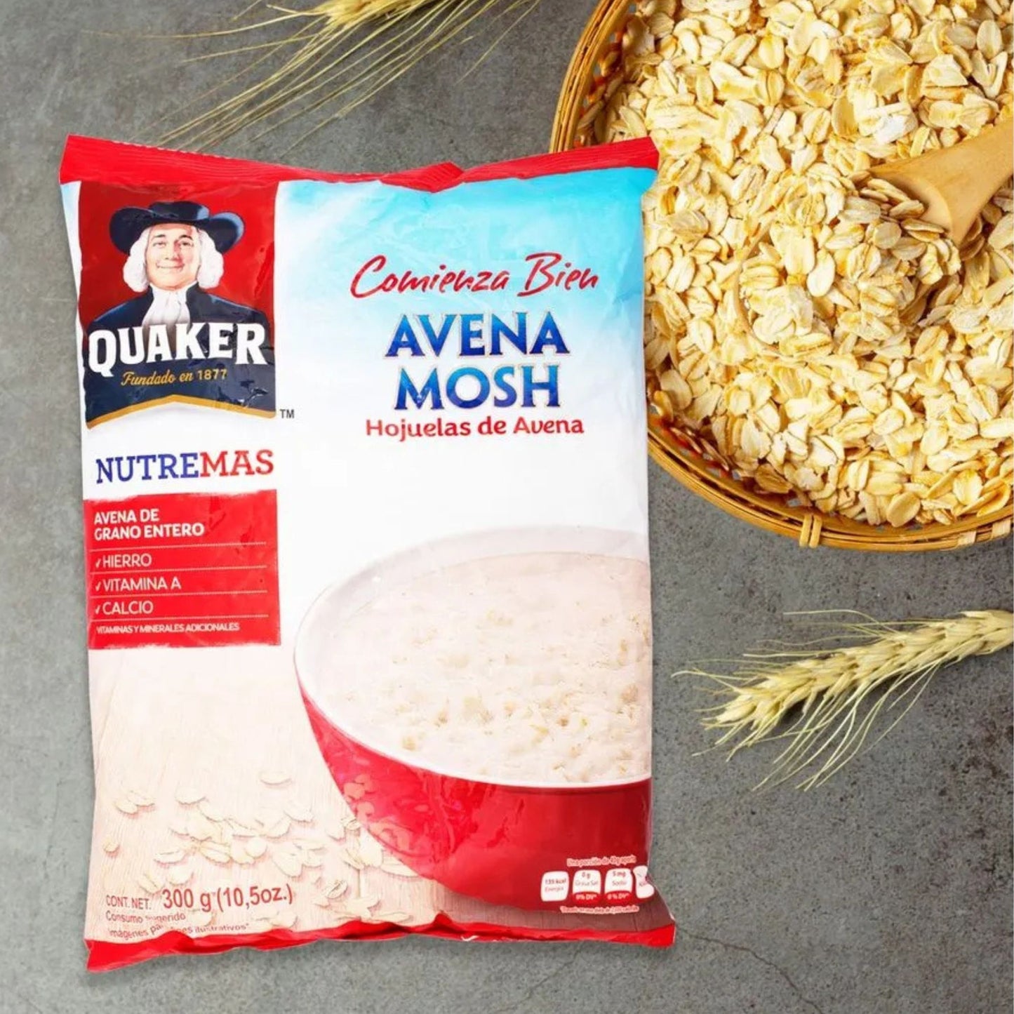 Quaker Avena Entera 12.7 oz PAQUETE X 12