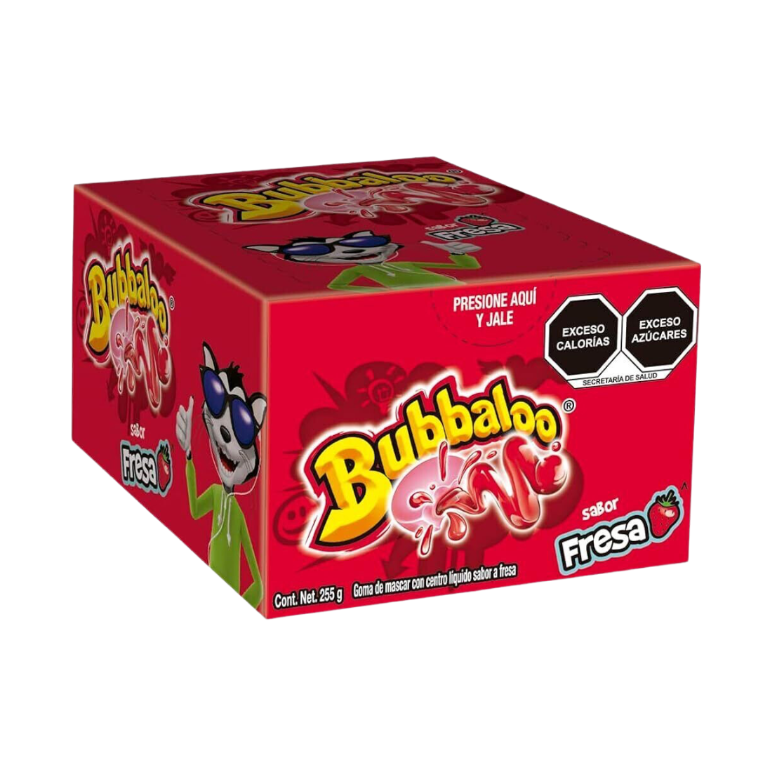 Bubbaloo Adams Strawberry - goma de mascar (47 pz)