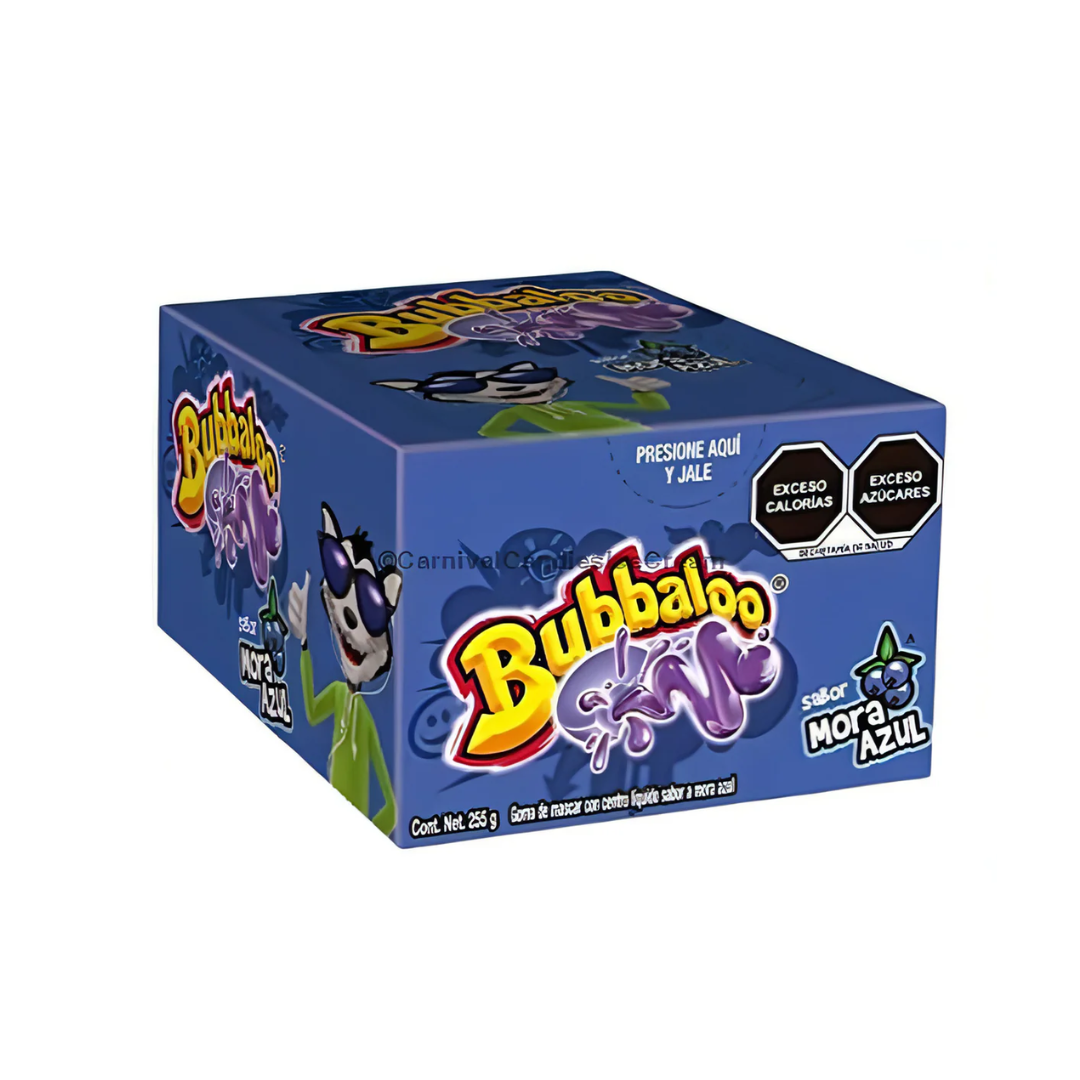 Bubbaloo Adams Mora Azul - goma de mascar (47 pz)