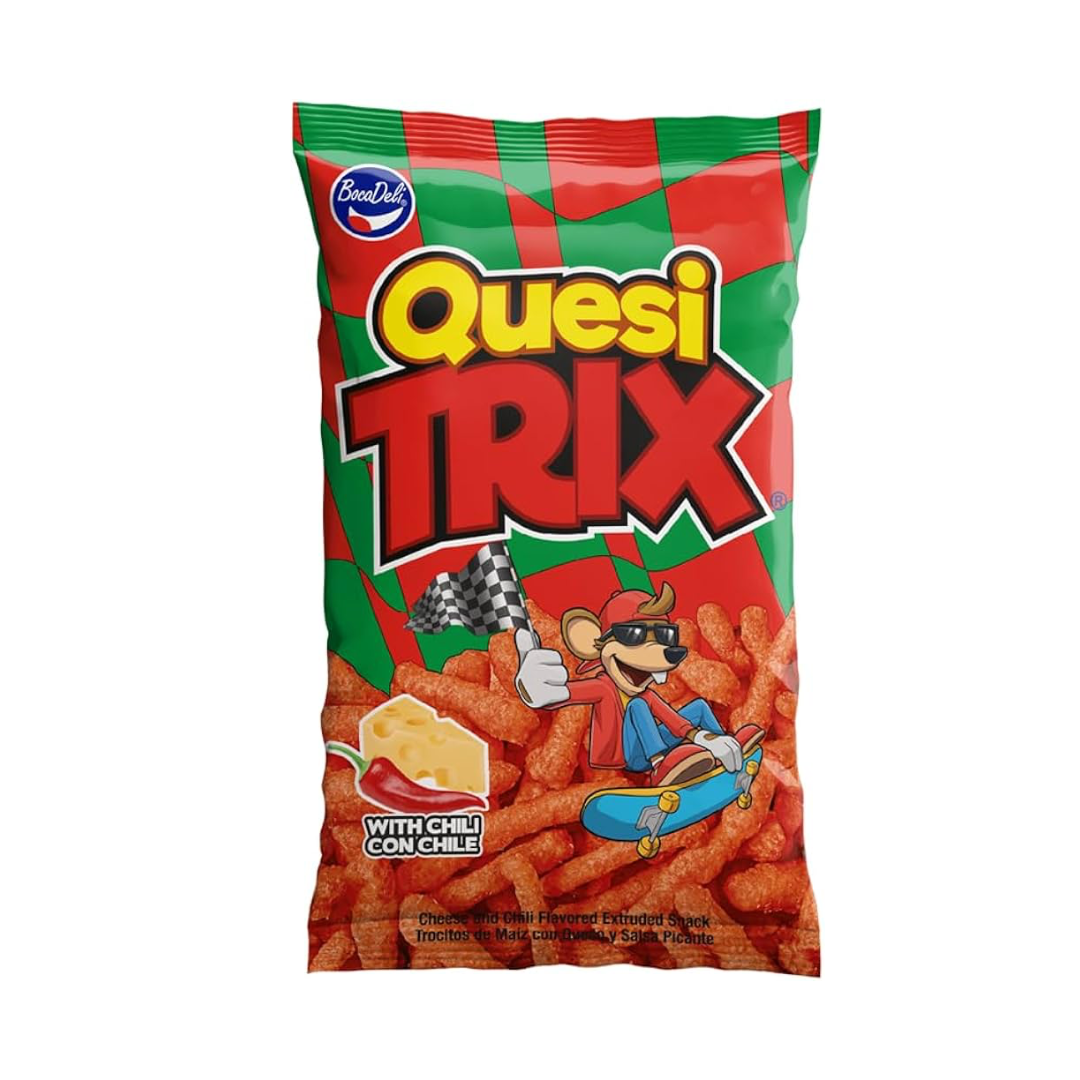 Bocadeli Quesitrix® HOT, Cheese and Hot Sauce Flavored Corn Puff, 5.1 oz (6 Pack)