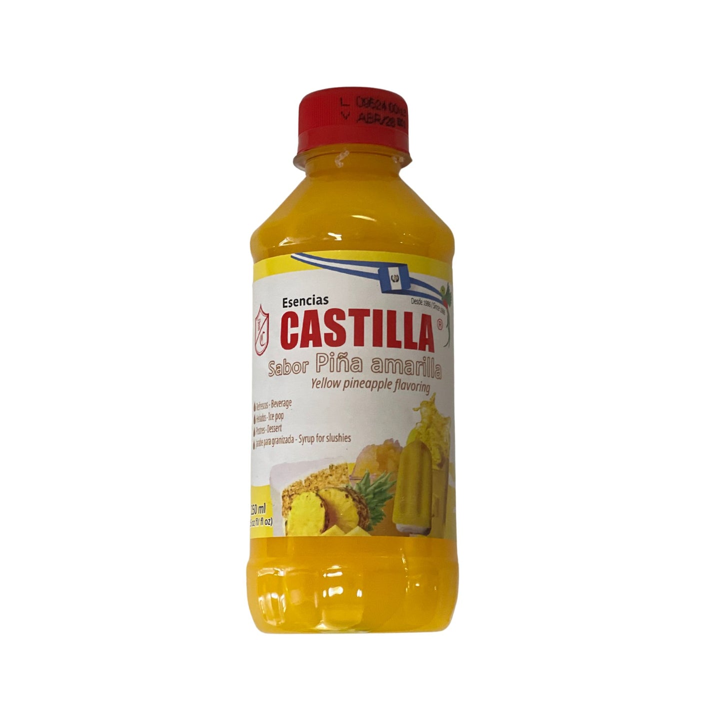Castilla Concentrado Sabor Piña 8.6 fl oz - Esencia de Pina (Pack de 1) - Pina Essence (Pack of 1)