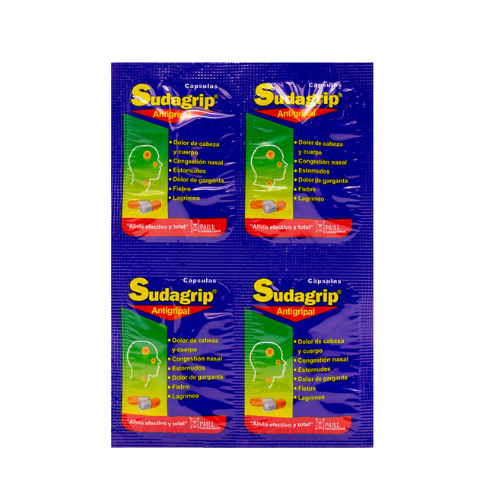 Sudagrip Capsulas - Antigripal x 25 sobres