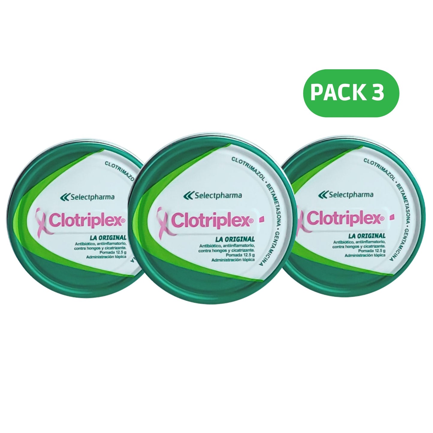 3 Pack Clotriplex- Ointment/ Pomada 13gr