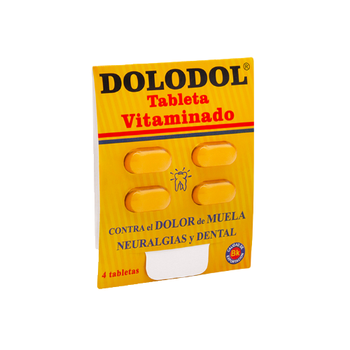 4 pack Dolodol Vitaminado display (80 unidades c/u)