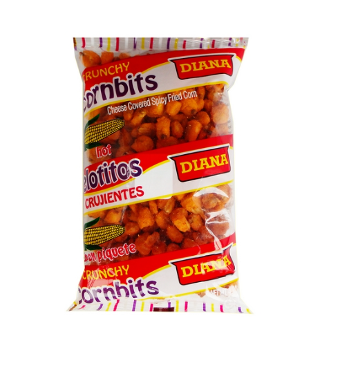 Diana Elotitos HOT 4.30 oz - cornbits hot - (6 Pack) – Snacks de Maíz con Chile Picante