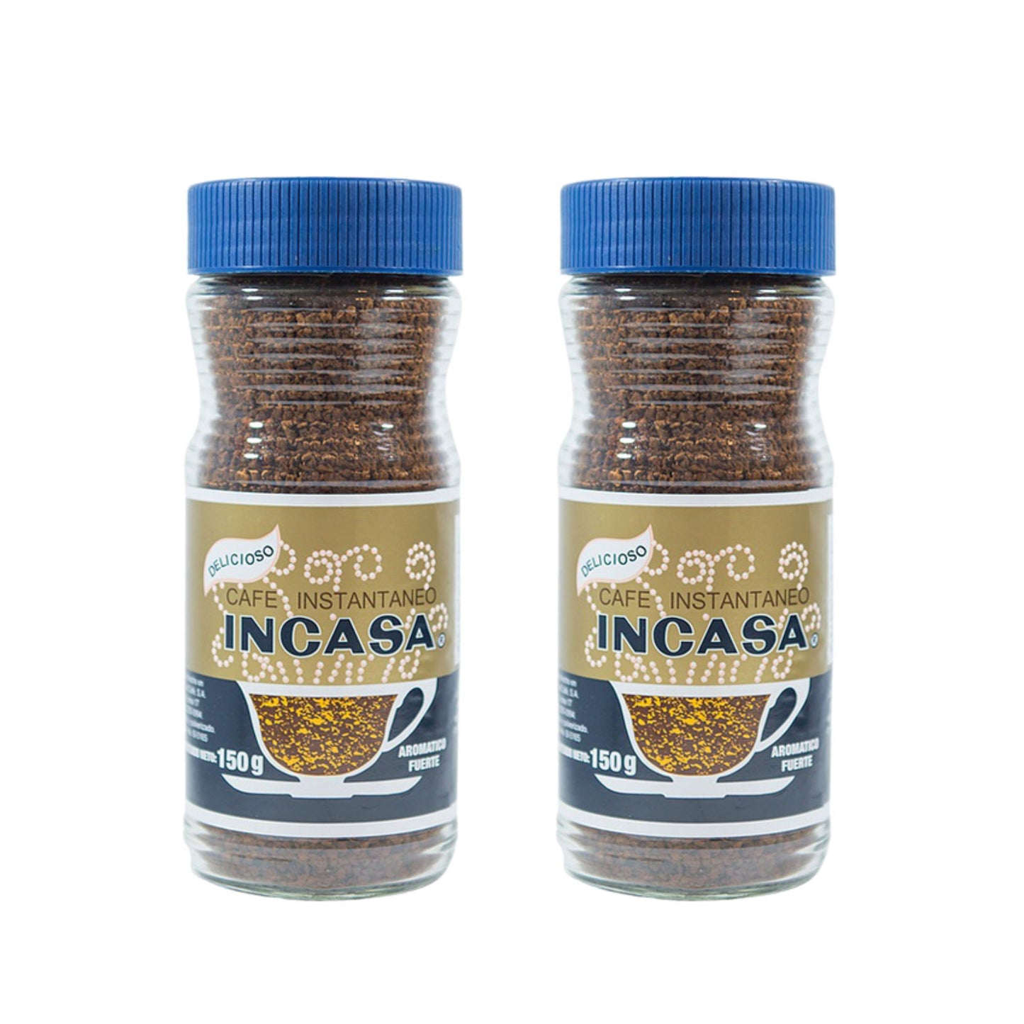 Incasa Café Guatemalteco Instantáneo 150g (pack x 2) - Café Rápido y Suave de Sabor Auténtico.