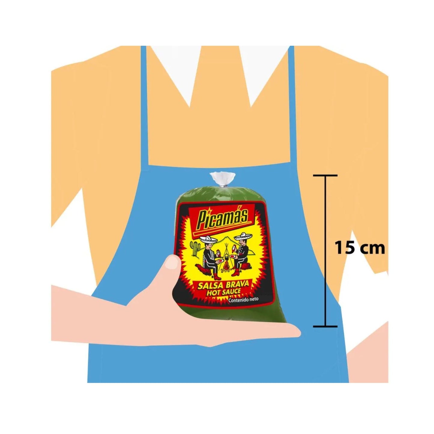 B&B Picamás Verde Salsa Picante 13.07 Oz (pack x 4) - Salsa Natural de Chile Jalapeño y Especias.