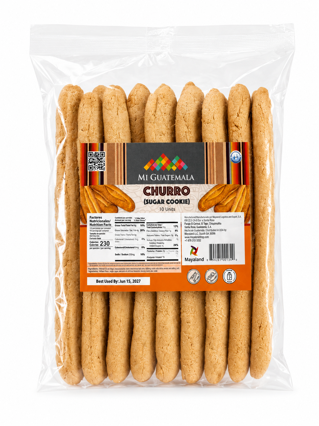 Mi Guatemala Churros  6 paquetes x 10 unidades
