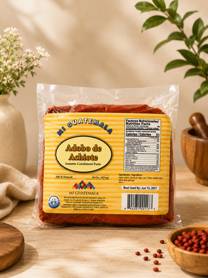 Mi Guatemala Annatto Condiment Paste (Pack of 3) 16 oz - Adobo de Achiote