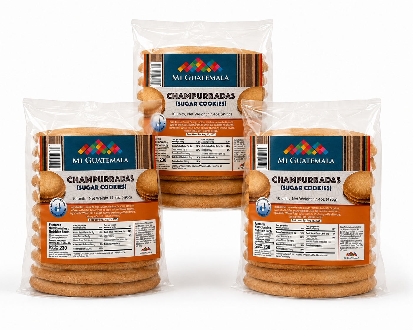 Champurradas Mi Guatemala 8oz Pack x3 | Galletas Guatemaltecas Tradicionales