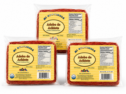 Mi Guatemala Annatto Condiment Paste (Pack of 3) 16 oz - Adobo de Achiote