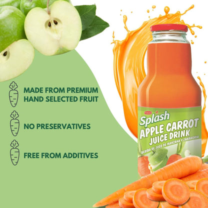 Jugos SPLASH Apple Carrot 25.4 fl oz (pack 4)