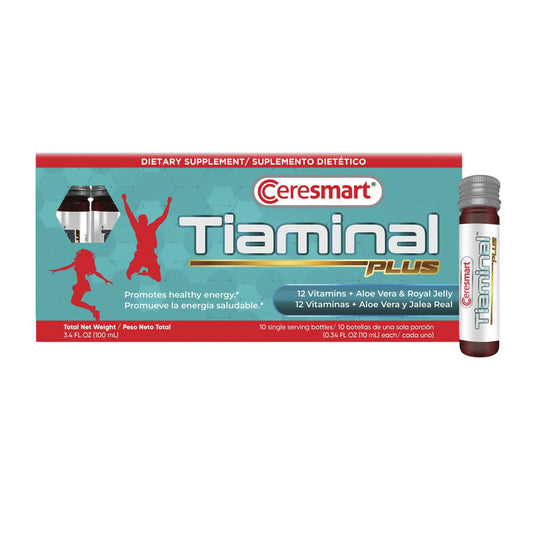 Tiaminal Plus - 12 vitaminas + aloe vera y Jalea Real (x 10 Microbotellas)