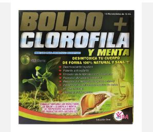 Ampolla Boldo clorofila 10 unid  x  15ml - bebible