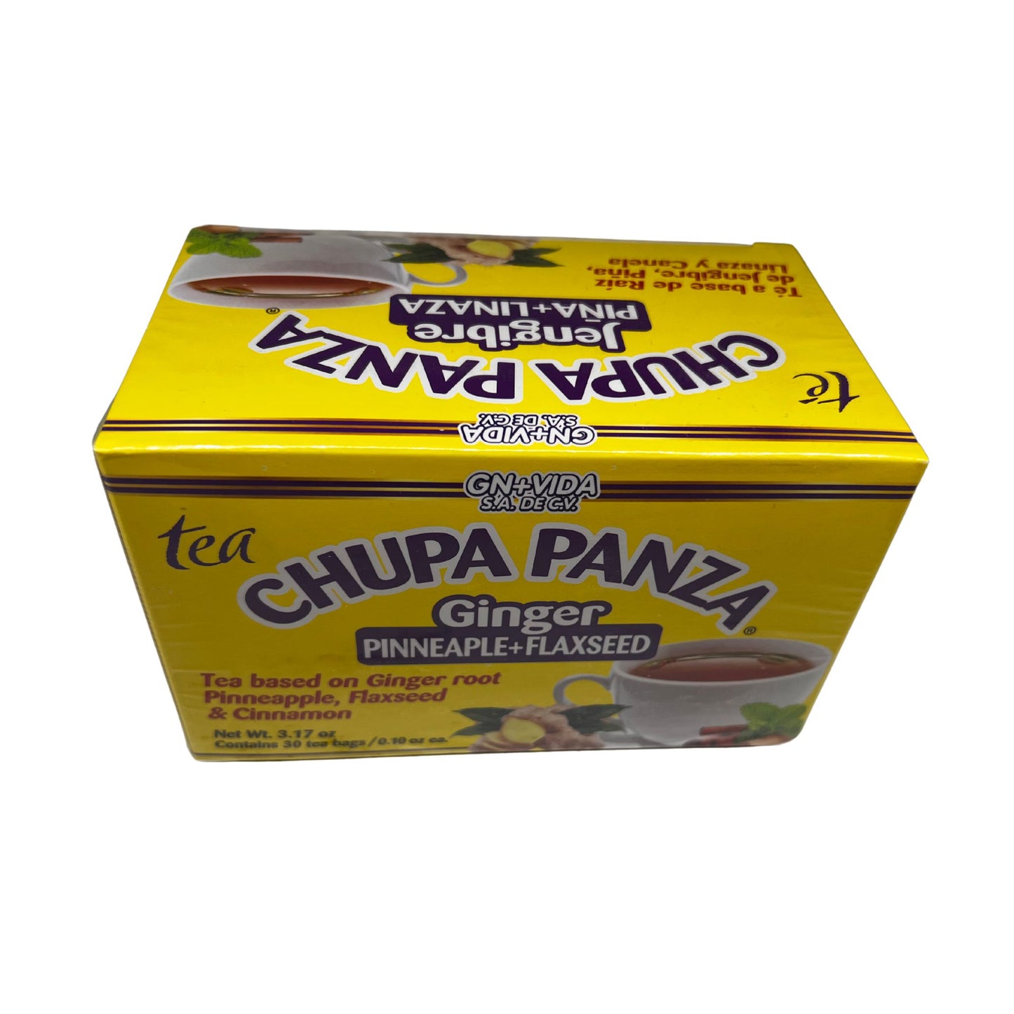 CHUPA Panza Té Detox a Base de Hierbas con Jengibre, Piña, Linaza y Canela – 30 Bolsas – PACK 2