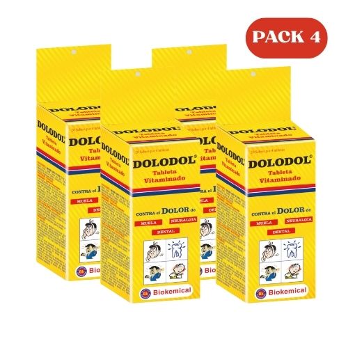4 pack Dolodol Vitaminado display (80 unidades c/u)