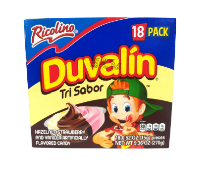 Ricolino Duvalin Dulce mexicano Trisabor, 18 unidades, 9.36 onzas