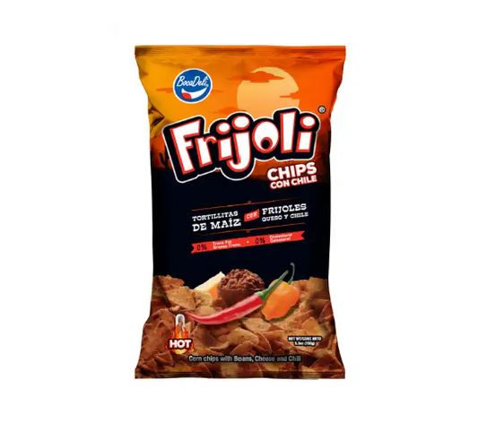 Bocadeli Frijoli Chips HOT , 5.3 onzas, Paquete x 12 unidades