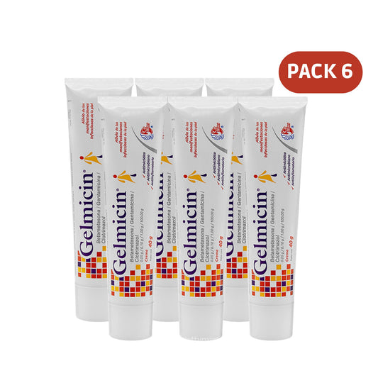 6 Pack - GELMICIN ANTIFUNGAL CREMA x 40gr - FREE SHIPPING!!!