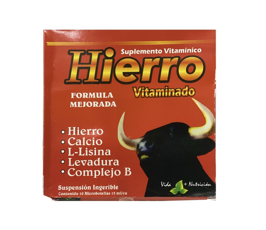 Ampolla Hierro Vitaminado 10  unid x 15ml - bebible