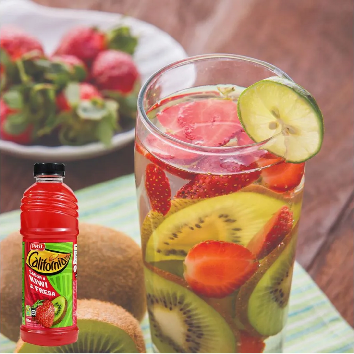 Jugos California Kiwi y fresa (6 pack) 500 ml