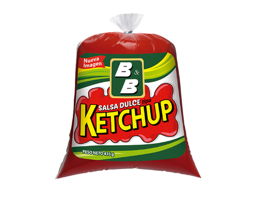 B&B Ketchup bolsa - 4 unid x 13.7 oz