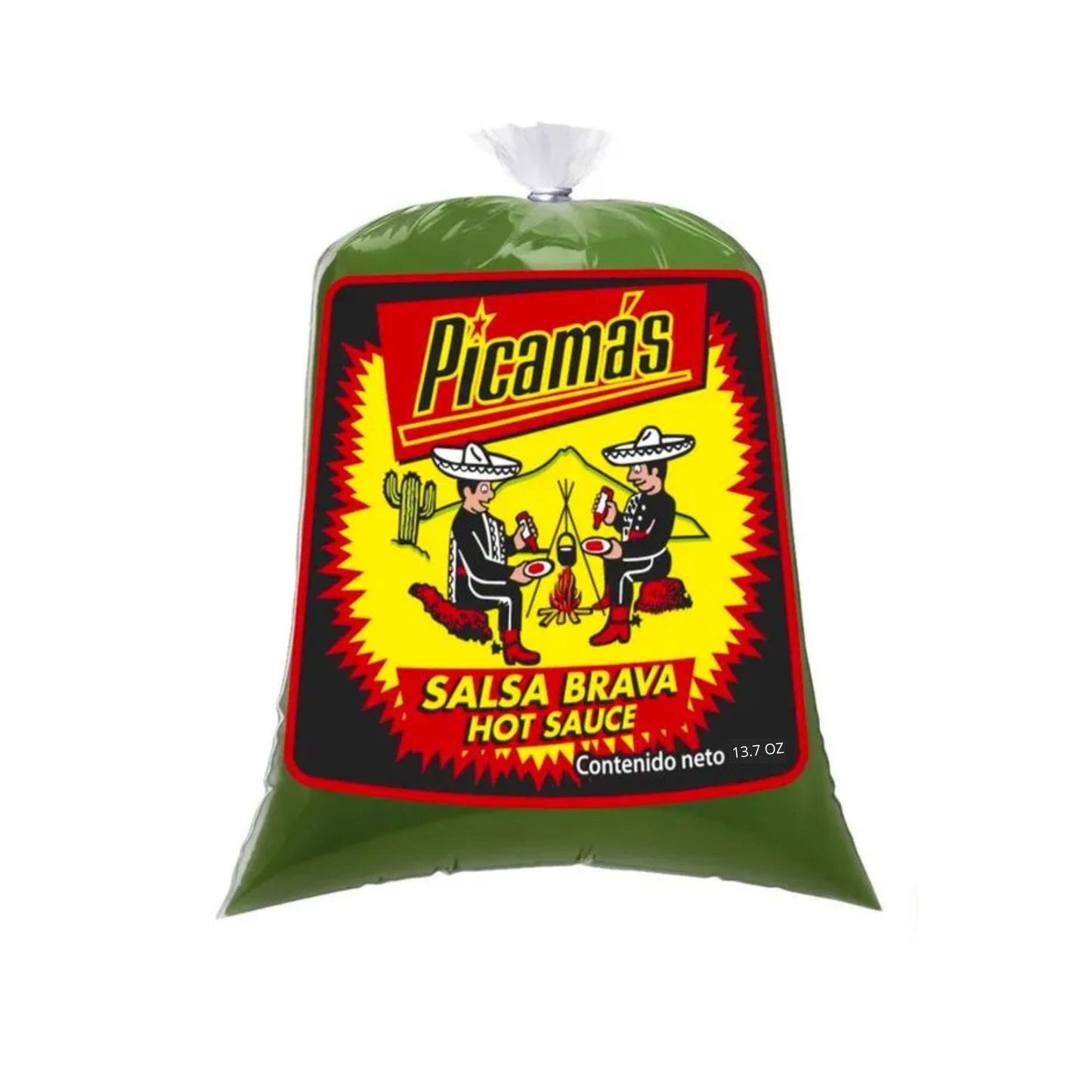 B&B Picamás Verde Salsa Picante 13.07 Oz (pack x 4) - Salsa Natural de Chile Jalapeño y Especias.