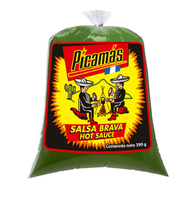 B&B Picamás Verde Salsa Picante 13.07 Oz (pack x 4) - Salsa Natural de Chile Jalapeño y Especias.
