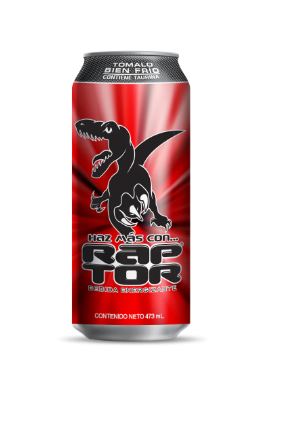 Raptor lata 16oz - Pack of 12 - energy drink