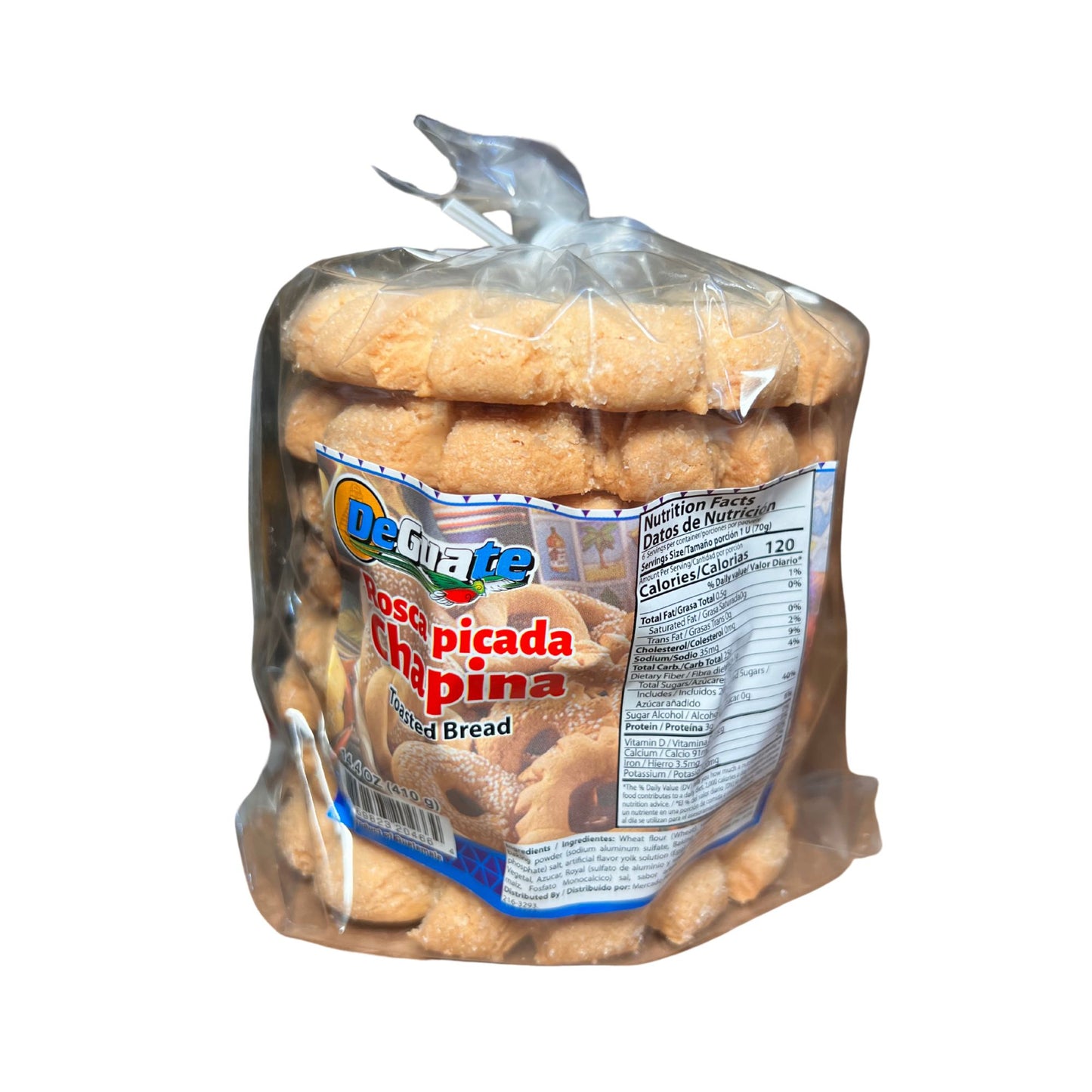 DeGuate Rosca Picada Chapina 14.4oz (pack 2) toasted bread