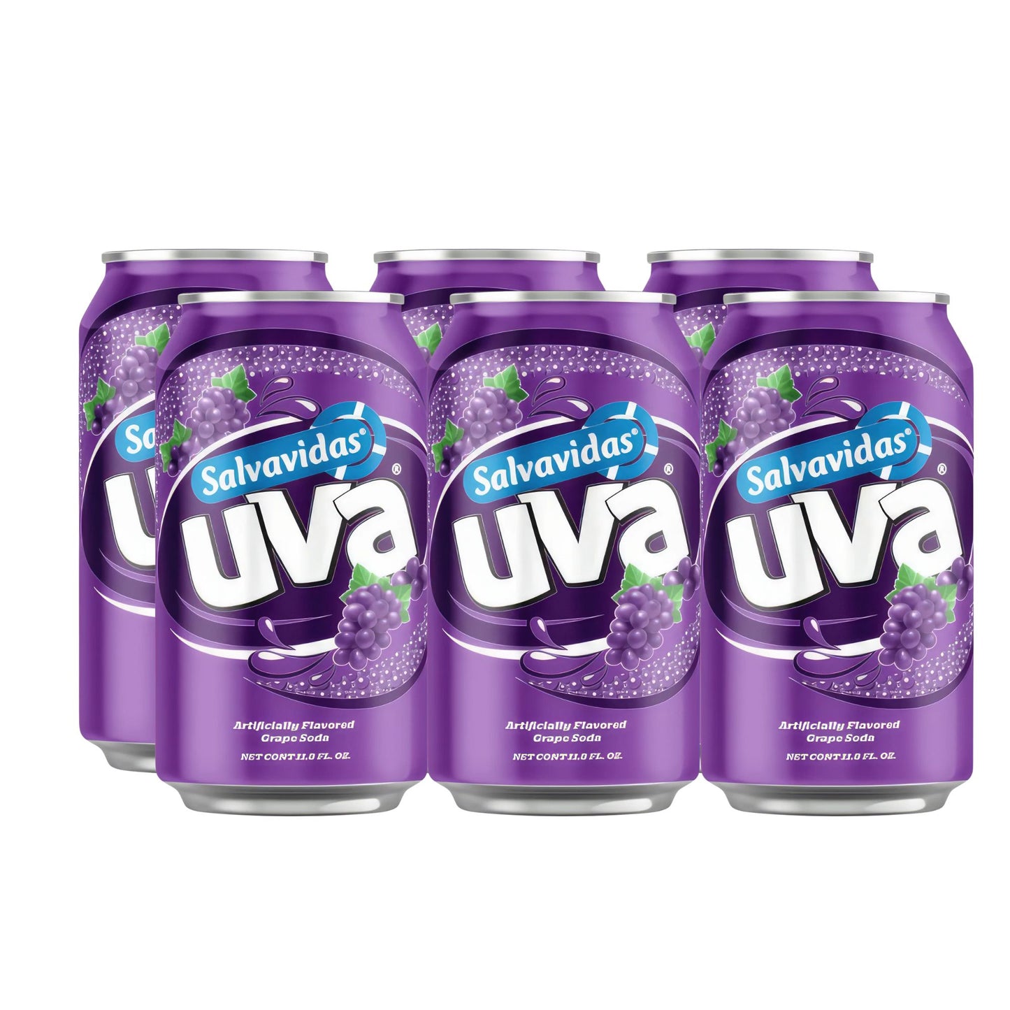 Salvavidas Lata Refresco de Uva 350 ml (6 und)