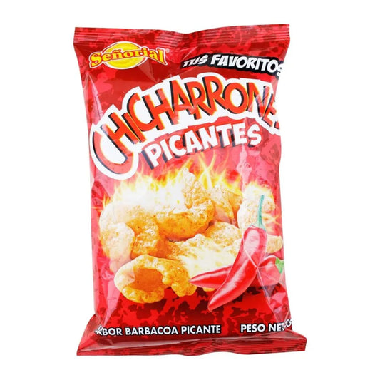 Senorial Chicharrones BBQ  Picante 55g (pack 6)