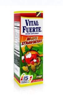 Vital Fuerte Jarabe de fresa 9.3 oz - x 1 Unidad